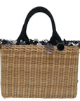 PRD Hand Bag Wicker Beige Auth