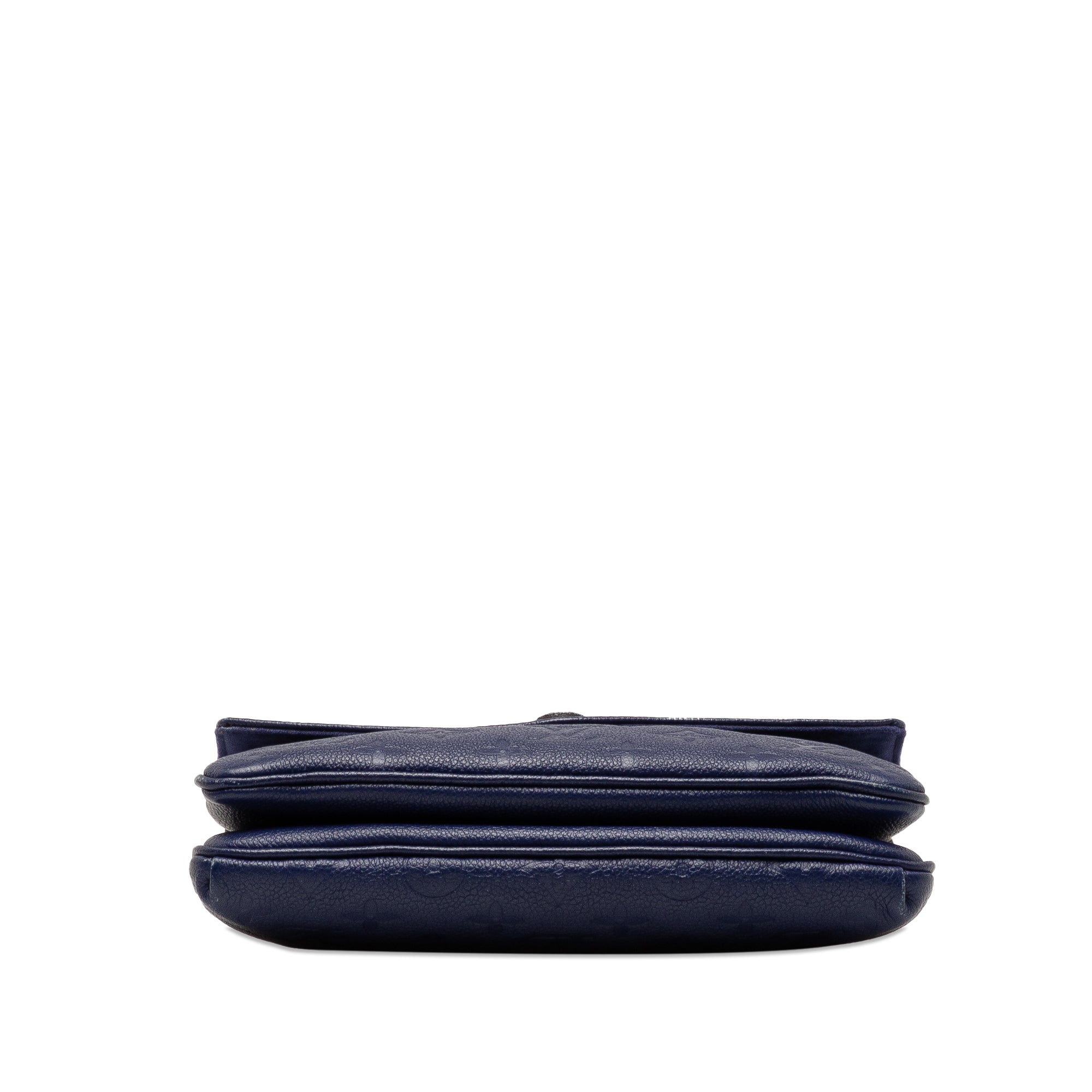 Blue LV Monogram Empreinte Twice Crossbody Bag