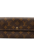 Brown LV Monogram Sarah Long Wallet