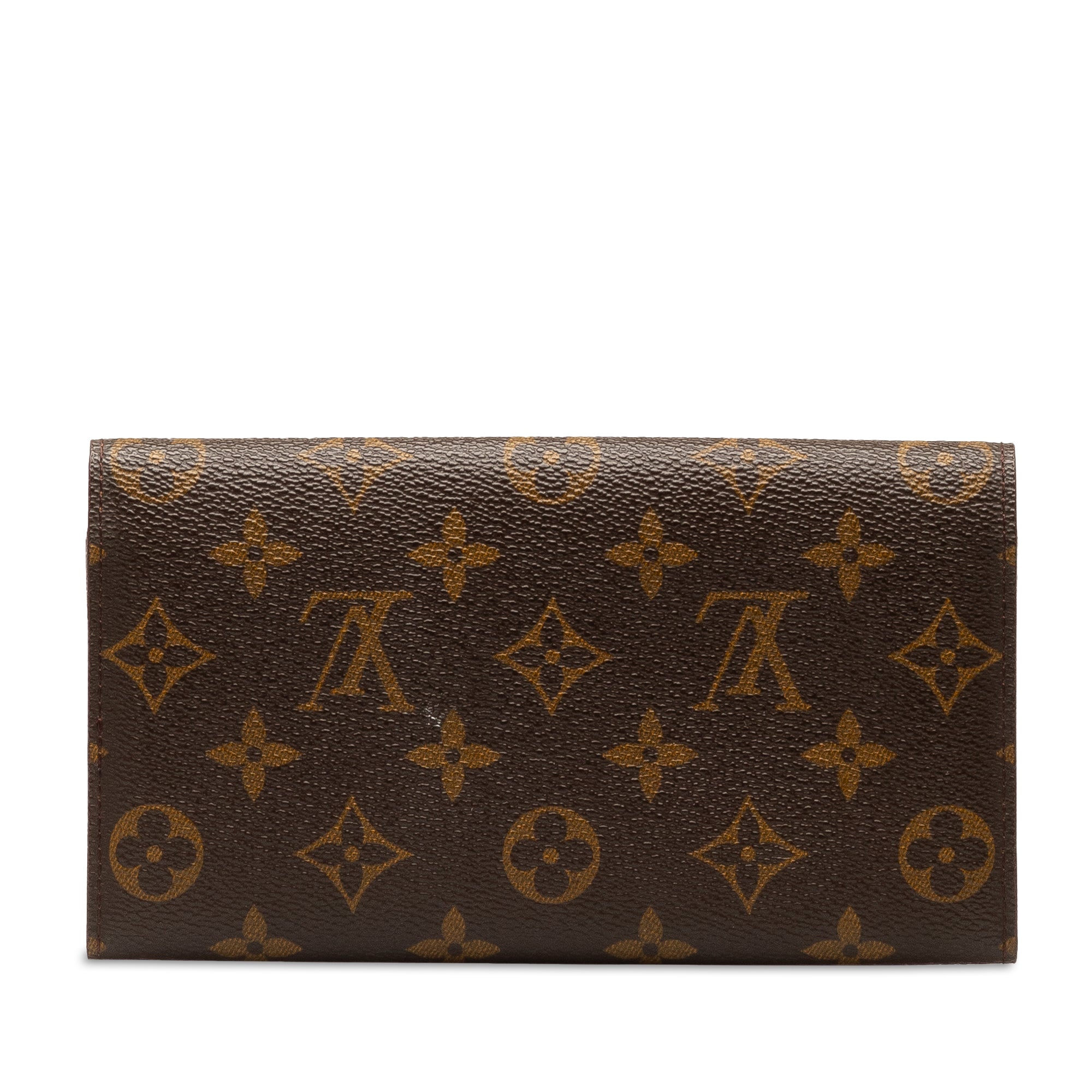 Brown LV Monogram Sarah Long Wallet