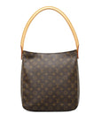 Brown LV Monogram Looping GM Shoulder Bag