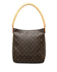 Brown LV Monogram Looping GM Shoulder Bag
