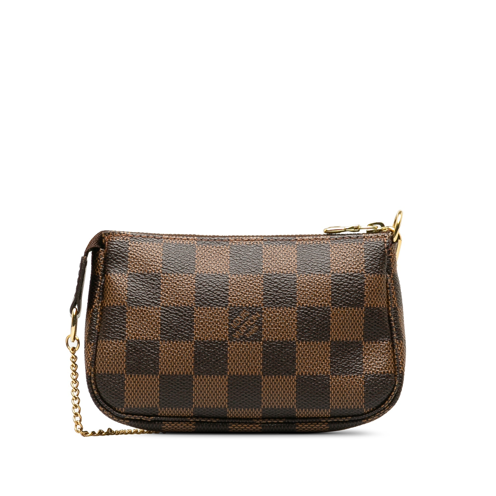 Brown LV Damier Ebene Trunks and Bags Mini Pochette Accessoires Shoulder Bag