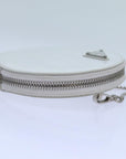 PRD Chain Shoulder Bag Patent leather White Auth