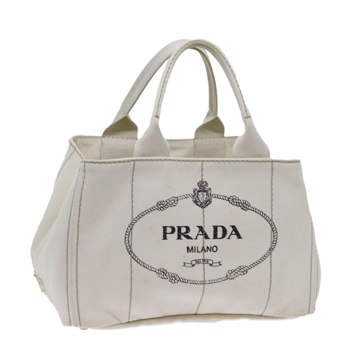 PRD Canapa MM Hand Bag Canvas White Auth