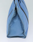 PRD Hand Bag Nylon Light Blue Black Auth