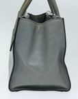 PRD Hand Bag Leather way Gray Auth