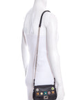 FNDI Black Micro Double Stud Baguette Cross-Body