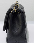 CHNL Mini Rectangular Classic Flap Black Bag 17B GHW