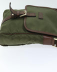 BBERRY Black label Shoulder Bag Nylon Khaki Auth