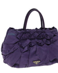 PRD Hand Bag Nylon Purple Auth