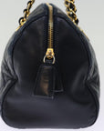 PRD Hand Bag Leather Navy Auth