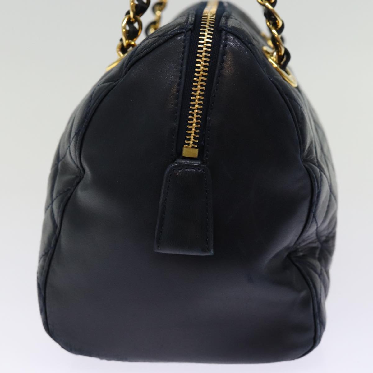 PRD Hand Bag Leather Navy Auth