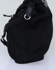 PRD Chain Shoulder Bag Nylon Black Auth A