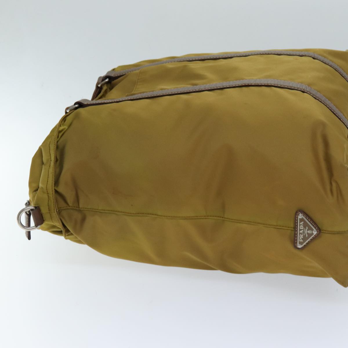 PRD Hand Bag Nylon way Brown Auth