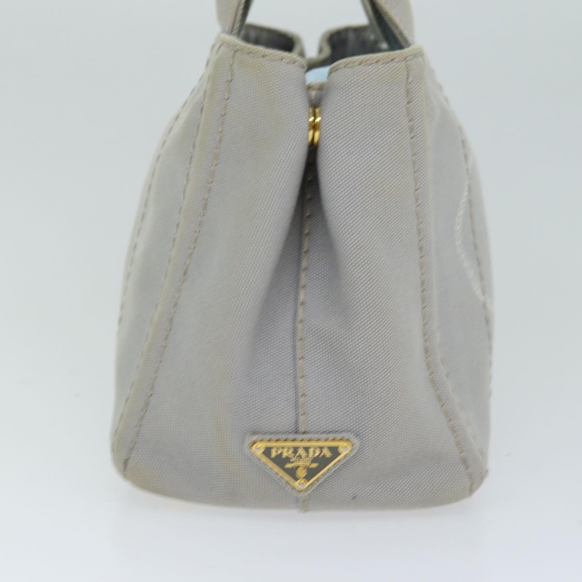 PRD Canapa PM Hand Bag Canvas way Gray Auth