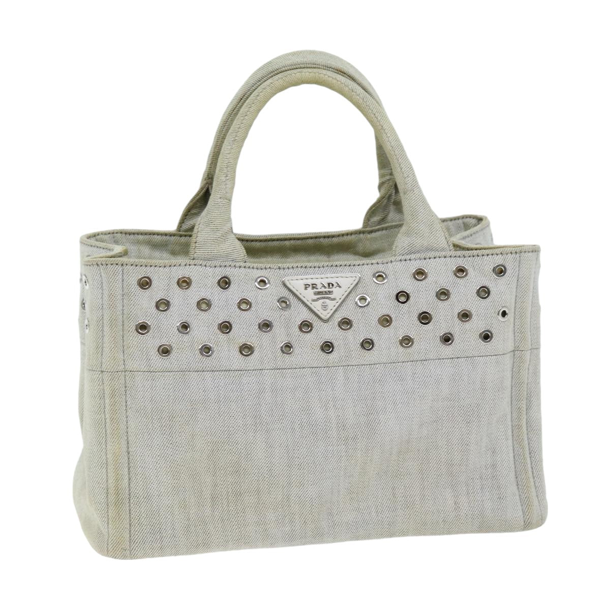 PRD Canapa PM Hand Bag Canvas White Auth