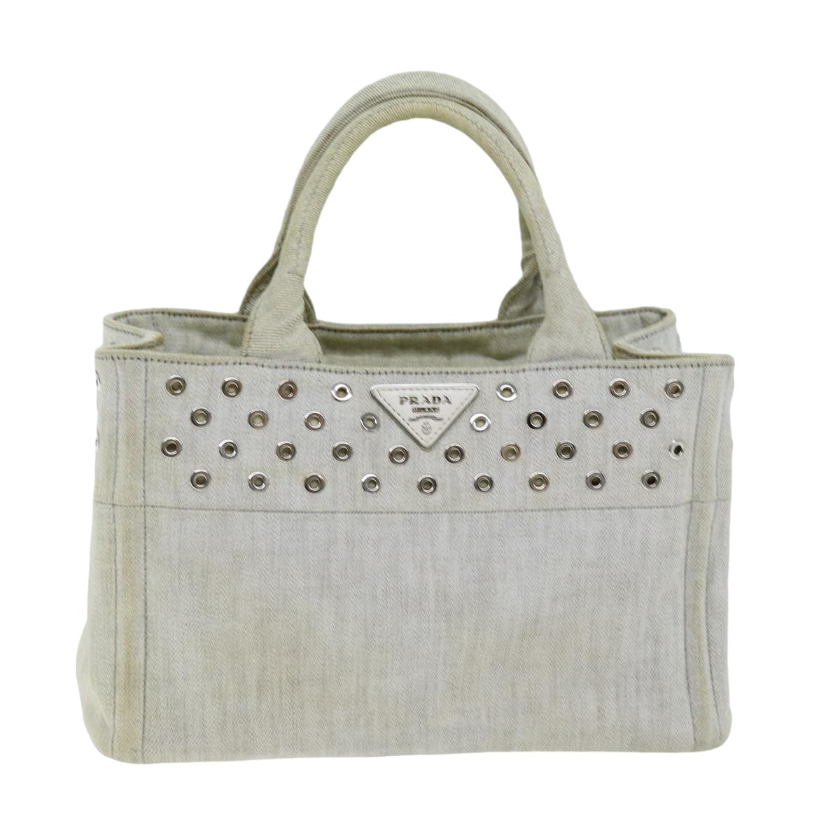 PRD Canapa PM Hand Bag Canvas White Auth