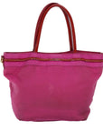 PRD Hand Bag Nylon Pink Red Auth