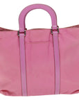 PRD Hand Bag Nylon way Pink Auth