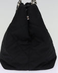 PRD Chain Shoulder Bag Nylon way Black Auth