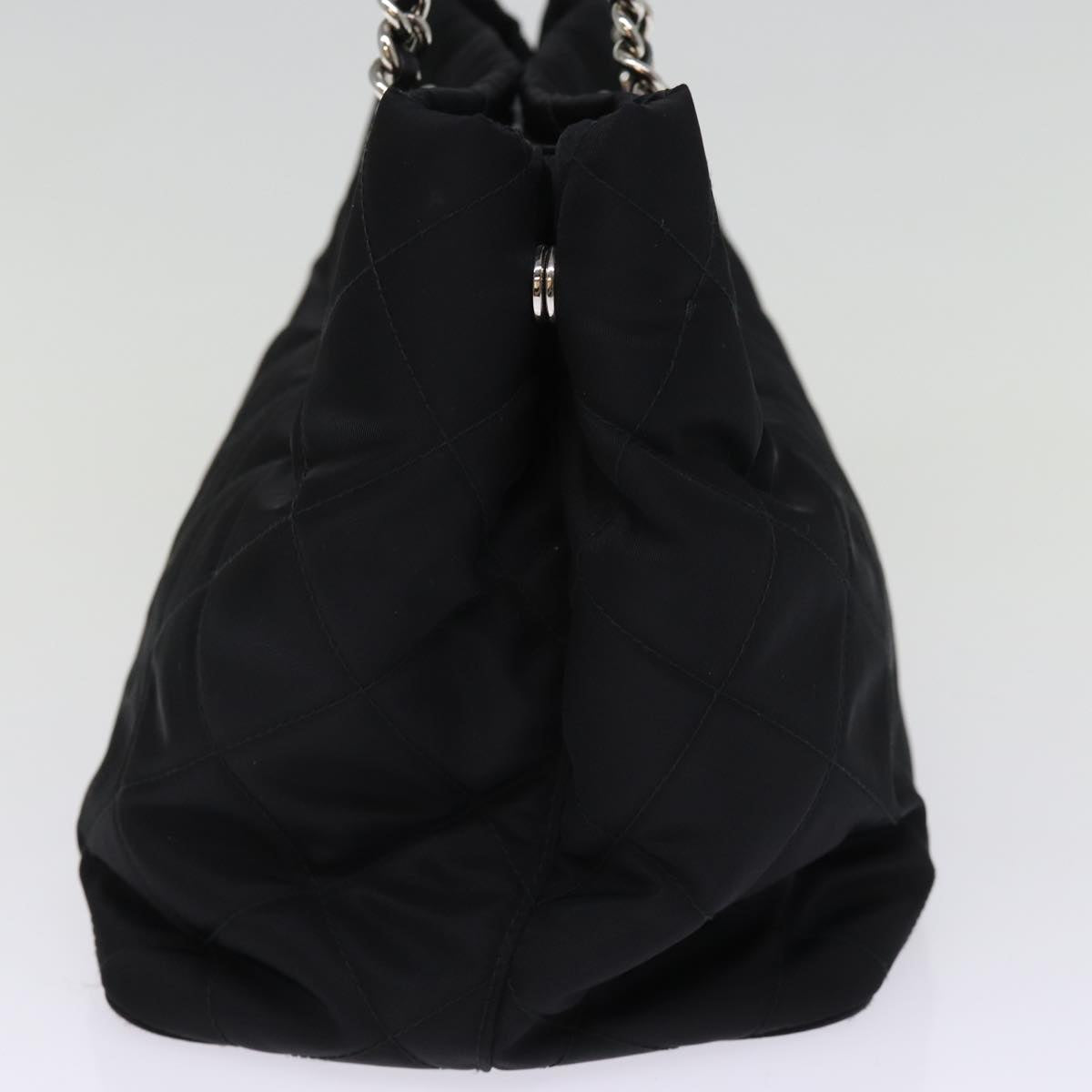 PRD Chain Shoulder Bag Nylon way Black Auth