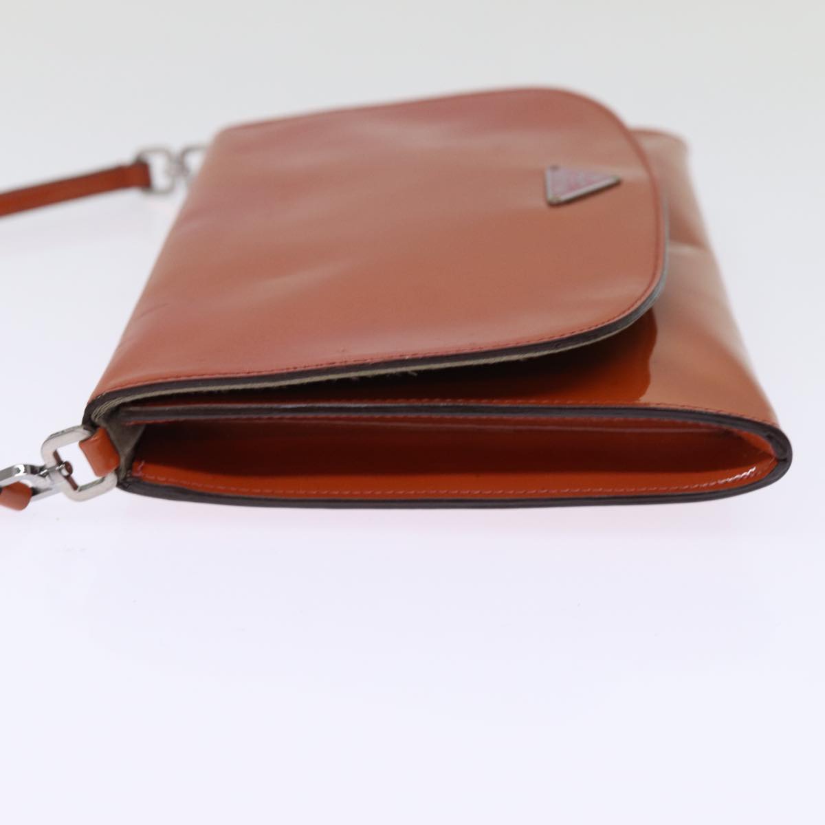 PRD Hand Bag Enamel Orange Auth