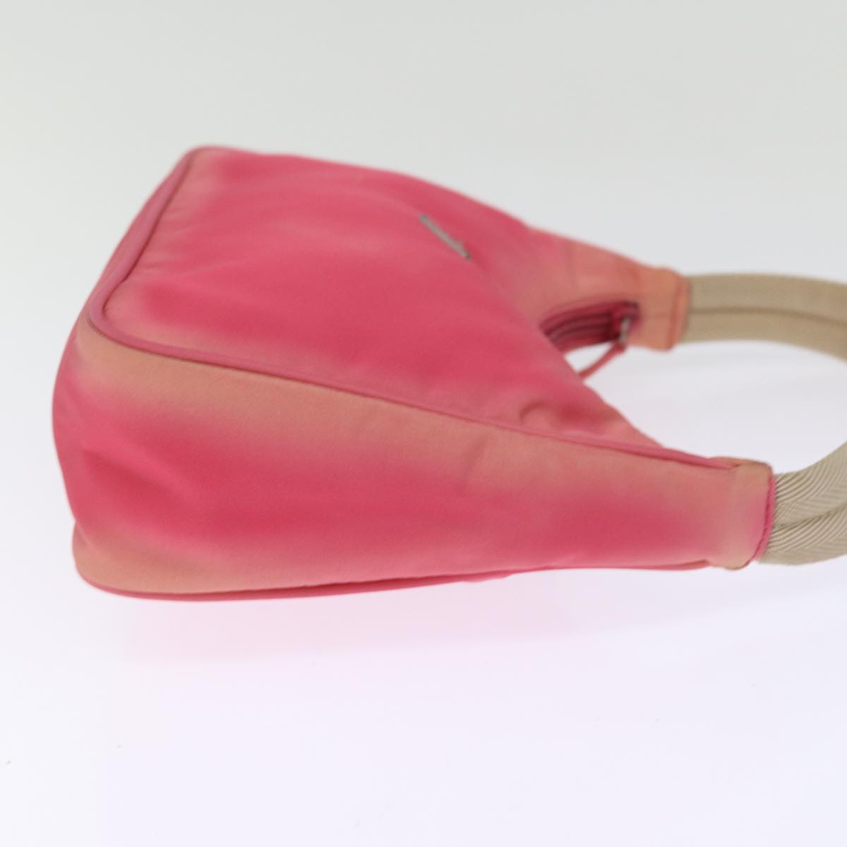 PRD Hand Bag Nylon Pink Auth
