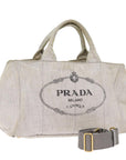 PRD Canapa MM Hand Bag Canvas way Gray Auth