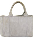 PRD Canapa PM Hand Bag Canvas way White Auth