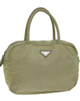 PRD Hand Bag Nylon Beige Auth