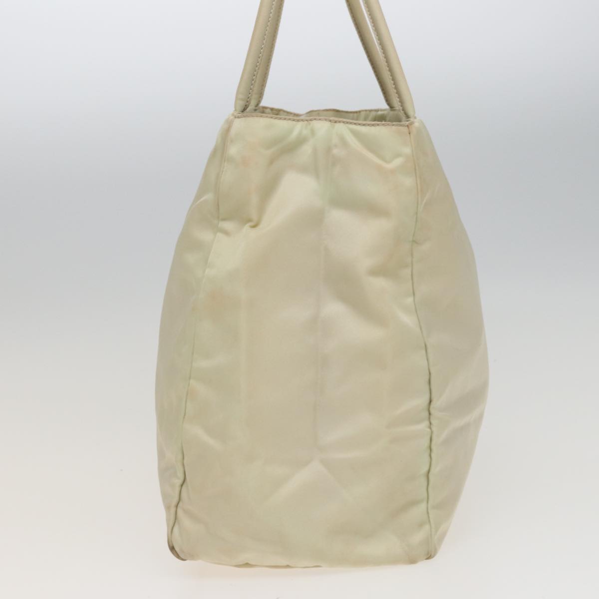 PRD Hand Bag Nylon White Auth