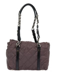 PRD Chain Shoulder Bag Nylon Purple Auth