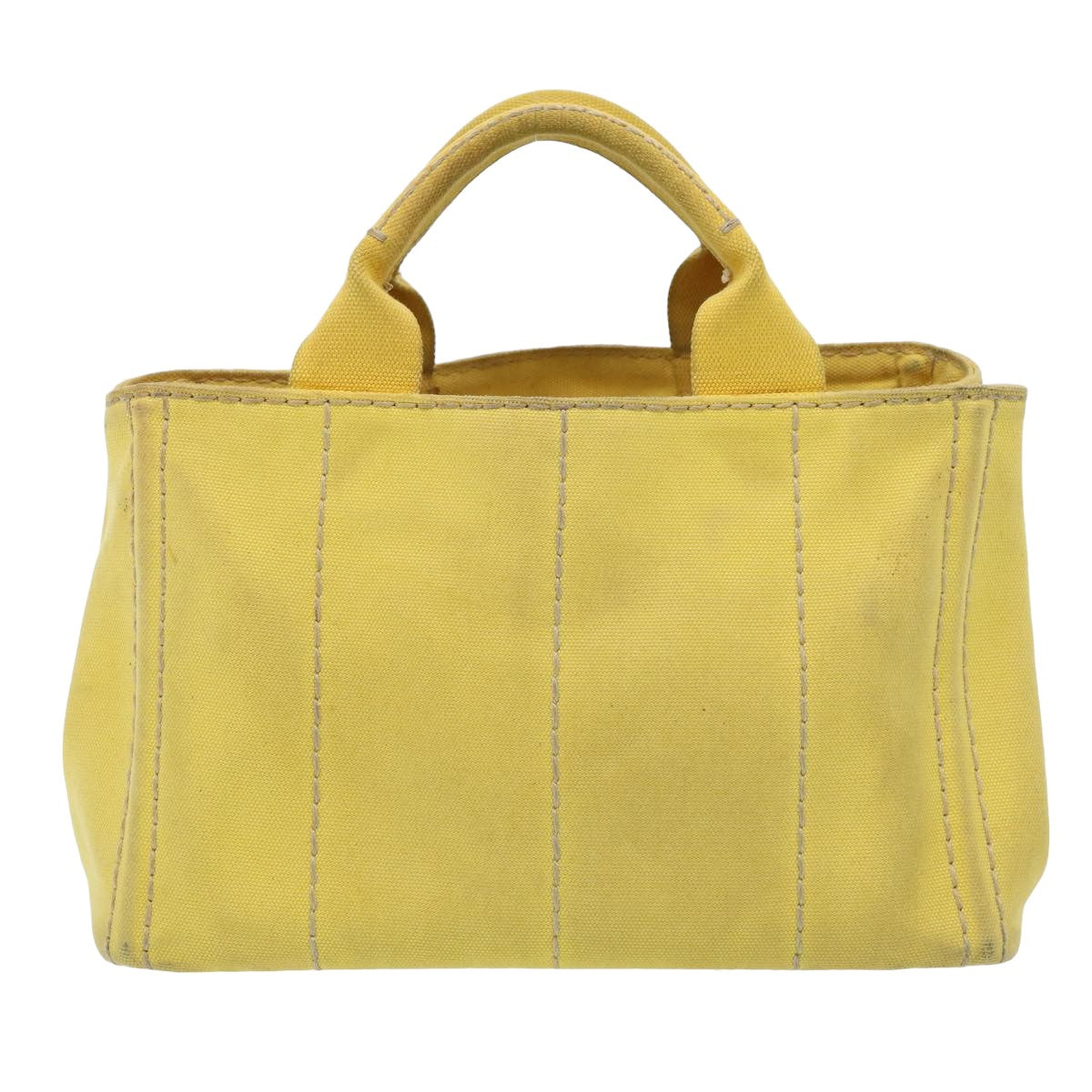 PRD Canapa PM Hand Bag Canvas way Yellow Auth