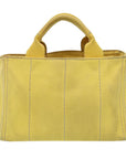 PRD Canapa PM Hand Bag Canvas way Yellow Auth