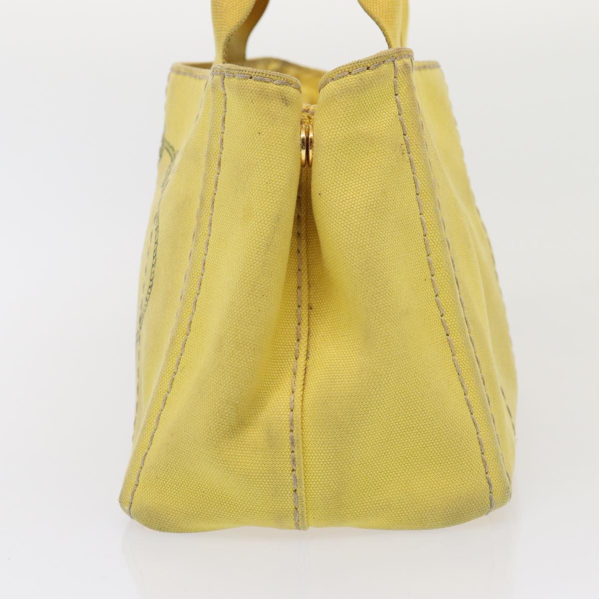 PRD Canapa PM Hand Bag Canvas way Yellow Auth