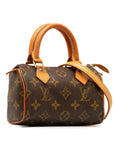 Brown LV Monogram Nano Speedy Bandouliere Satchel