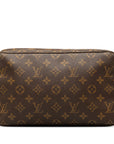 Brown LV Monogram Trousse Toilette 28 Clutch Bag