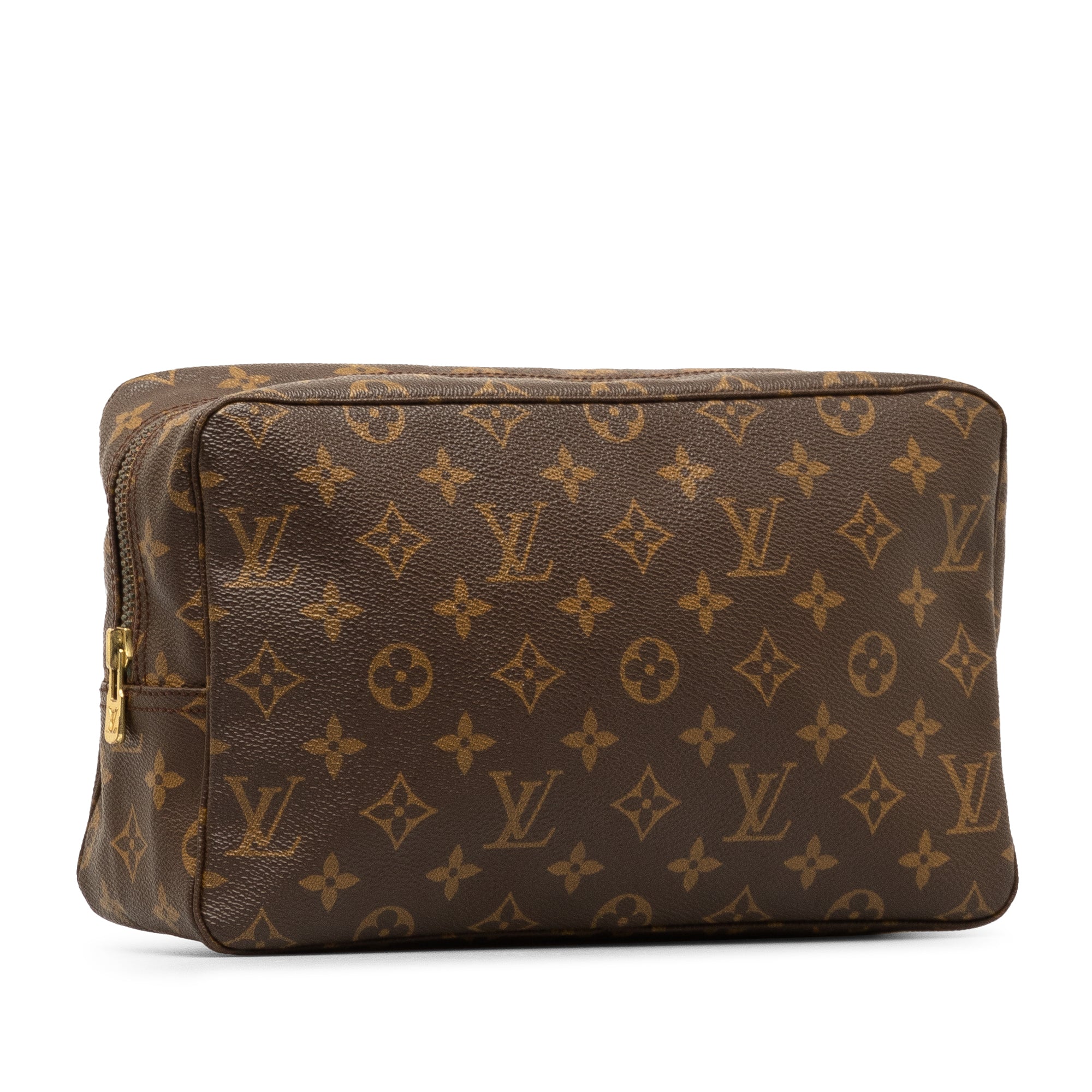 Brown LV Monogram Trousse Toilette 28 Clutch Bag