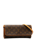 Brown LV Monogram Pochette Twin GM Crossbody Bag