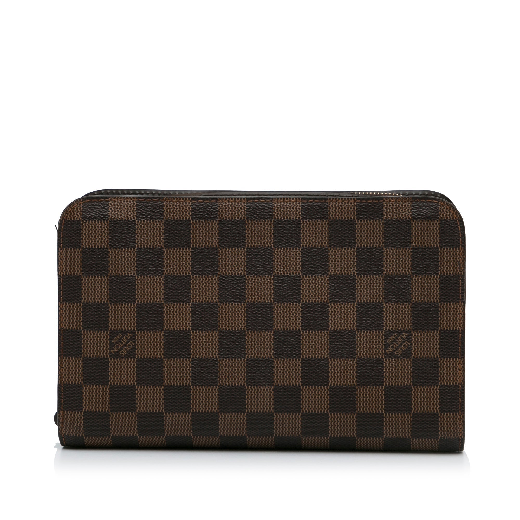 Brown LV Damier Ebene Saint Louis Pochette Clutch Bag