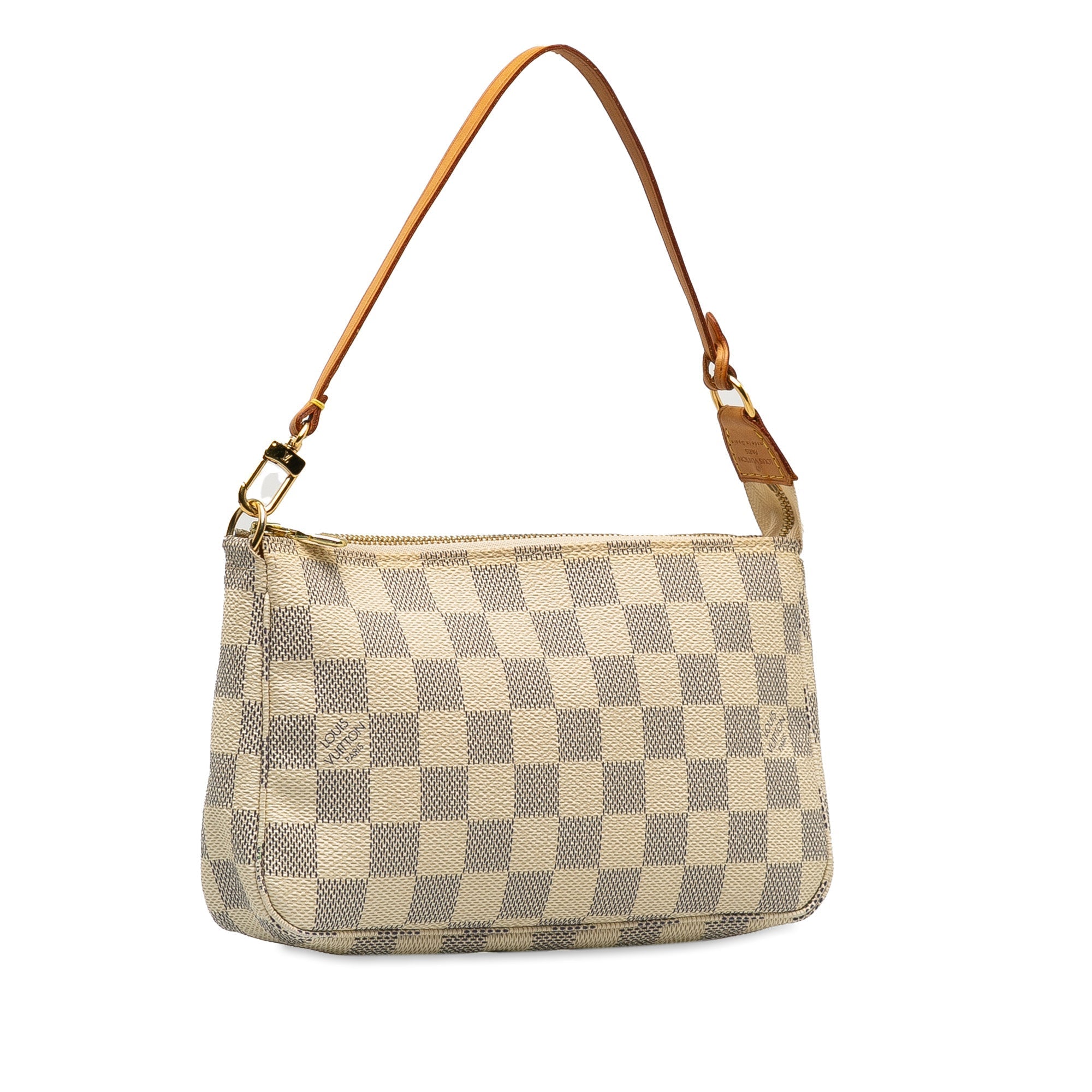 Beige LV Damier Azur Pochette Accessoires