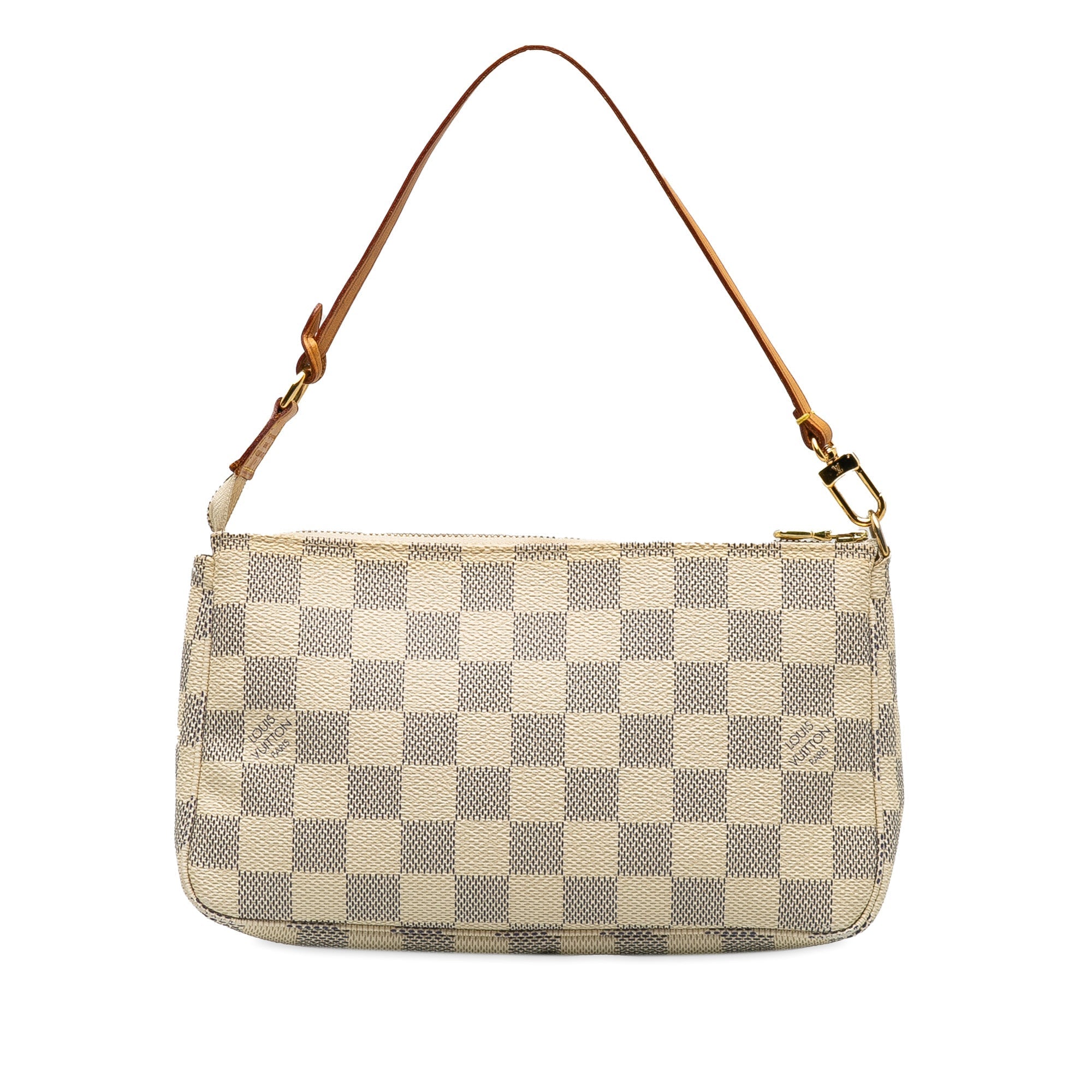 Beige LV Damier Azur Pochette Accessoires