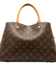 Brown LV Monogram Montaigne MM Satchel