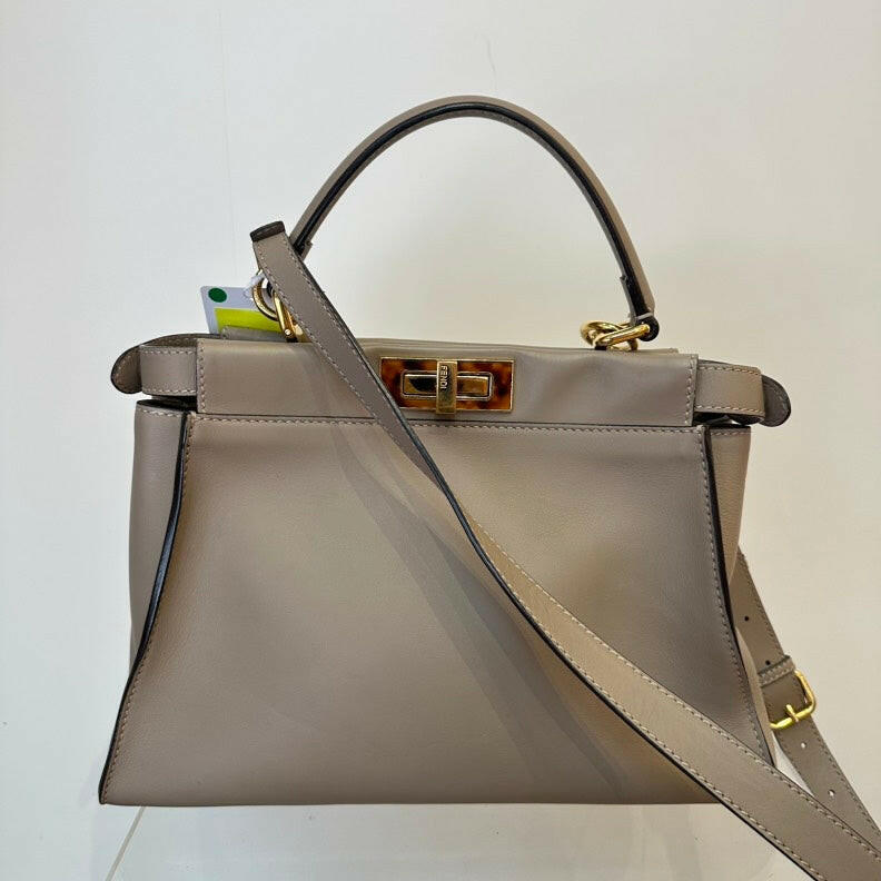 FNDI Leather Peekaboo 2Way Bag