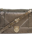 CHRISTIAN DOR Chain Shoulder Bag Enamel Gold Auth