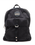 GCCI Grid Nylon Leather Backpack/Rack Black