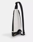 Dominic Sling Pack In Signature Canvas (Gunmetal/Chalk/Black)