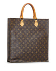 Brown LV Monogram Sac Plat Tote Bag