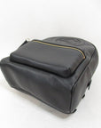 GCCI Backpack Interlocking G Rucksack Backpack Leather Black